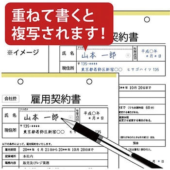 マルチプリンタ帳票 複写タイプ ノーカーボン カラーライン 2面 4穴