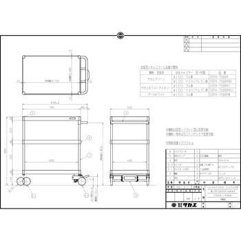 CSPA-758BR ニューCSパールワゴン フットブレーキ付 1台 サカエ 【通販