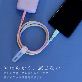 グラデーションケーブル 急速充電 データ転送対応 USB-C to USB-C 1m アクアカラー MOTTERU