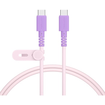 バイカラーケーブル PD60W対応  USB-C to USB-C 1m ピンクライラック MOTTERU