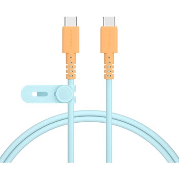 バイカラーケーブル PD60W対応 USB-AC」to USB-C 1m オレンジソーダ MOTTERU