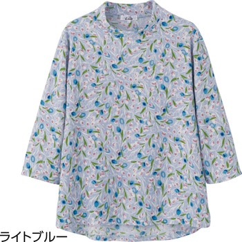 8216747分袖後ろ長めTシャツ 愛情介護