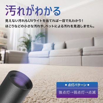 UVブラックライト 365nm 充電式 ストラップ付き - トライメイト