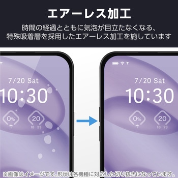 Galaxy A25 5G ガラスフィルム 超透明 光反射軽減 動画映え 表面硬度10H 指紋防止 飛散防止 気泡防止 エレコム