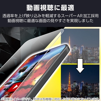 Galaxy A25 5G ガラスフィルム 高透明 光反射軽減 ブルーライトカット 表面硬度10H 指紋防止 飛散防止 - エレコム