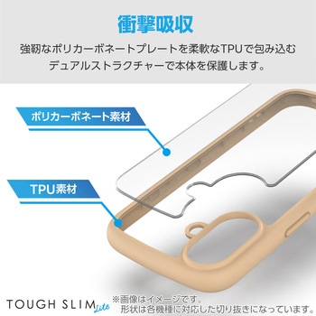 Galaxy A25 5G ケース ハイブリッド カバー 衝撃吸収 軽量 薄型 カメラレンズ保護設計 TOUGH SLIM LITE エレコム