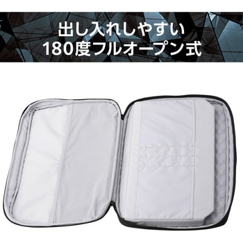 パソコンケース ハンドル付 PCバッグ 衝撃吸収 ダブルファスナー 撥水加工 ZEROSHOCK エレコム