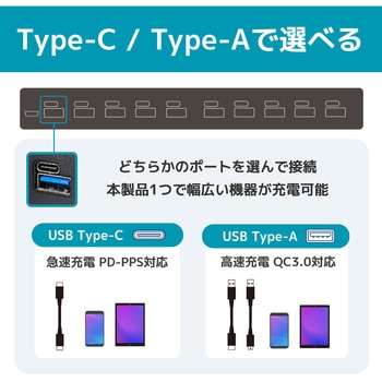 USB充電ステーション 10ポート300W ラトックシステム