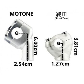 ハンドルライザー 25.4mm シルバー MTE088+MTE070 モートーン