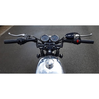 ハンドルバークランプ 25.4mm アルミ 1ピース ブラック MTE085 モートーン