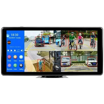AHD・IPS10.3インチAI・4チャンネルモニター&AHDフロント・リヤ・サイド(右・左)カメラセット(航空ケーブル) BRIDGE
