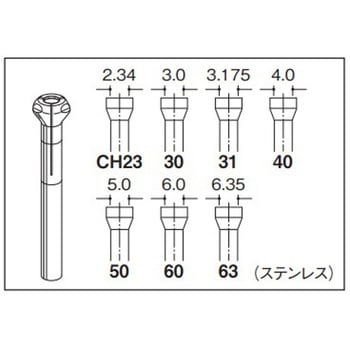 コレットチャック Φ5 リューター(日本精密機械工作)
