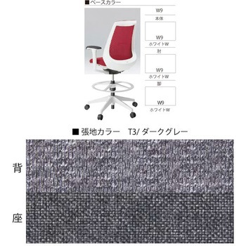 ノナチェア ハイポジション 固定肘付 樹脂脚<配送時組立サービス付> イトーキ