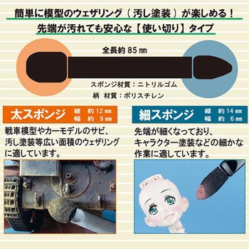 ホビースポンジ筆 15本入 ミネシマ