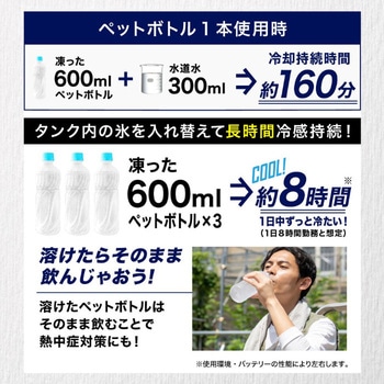 冷水が全身を循環「全身水冷スーツ」バッテリーセット サンコー(電子機器)