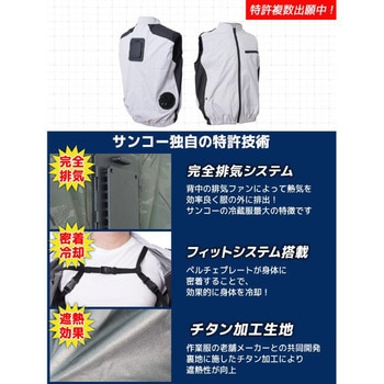 THANKO. ベストタイプ冷蔵服4 F シルバーグレー TKCV25SGY 圧倒的に冷える「冷蔵服4」 | THANKO