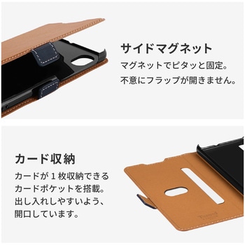 (簡易包装)Galaxy A23 5G SC-56C/SCG18 軽量PUレザーフラップケース「Twoal」 キャメル MSソリューションズ
