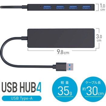 USB3.0ハブ 4ポートType-A トライメイト