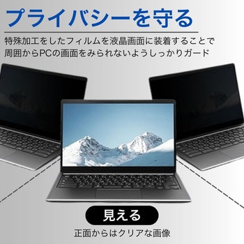 のぞき見防止 液晶保護フィルター プライバシーフィルター ブルーライトカット対応 取り付けキット付属 ZATTA