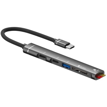 USBハブ 5in1 カードリーダー一体型 スリム USB Type-C ZATTA