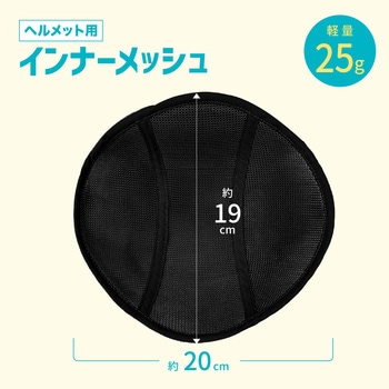ヘルメットインナー メッシュクール ブラック AFF WARE