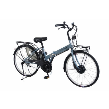 防災サイクル 24型 6段変速付き 折りたたみ電動アシスト自転車 ノンパンク仕様 【完成組立品】 PELTECH(ペルテック)