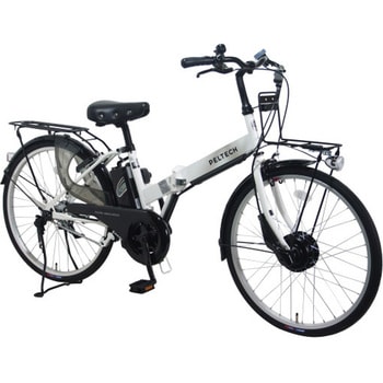 防災サイクル 24型 6段変速付き 折りたたみ電動アシスト自転車 ノンパンク仕様 【完成組立品】 PELTECH(ペルテック)