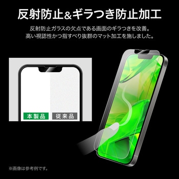 iPhone 16e/iPhone 14/iPhone 13 ガラスフィルム「GLASS PREMIUM FILM Lite」 反射防止 LEPLUS NEXT