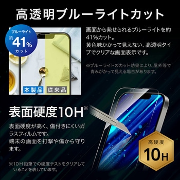 iPhone 16e/iPhone 14/iPhone 13 ガラスフィルム「GLASS PREMIUM FILM Lite」 セラミックコーティング 全面保護 ブルーライトカット LEPLUS NEXT