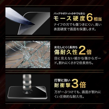 iPhone 16e/iPhone 14/iPhone 13 ガラスフィルム「GLASS PREMIUM FILM Lite」 セラミックコーティング 覗き見防止180° LEPLUS NEXT