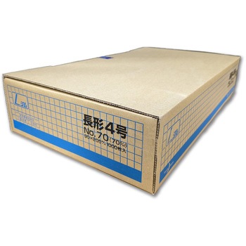 長4封筒 クラフト 70g L貼 郵便枠付き 月印紙製品