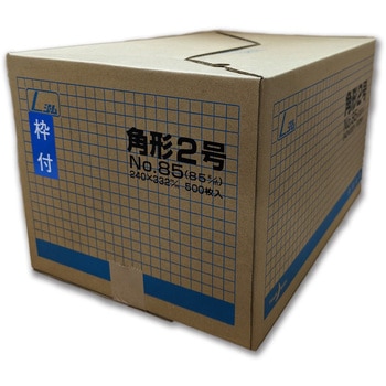 角2封筒 クラフト 85g L貼 郵便枠付き 月印紙製品