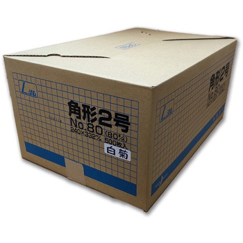 角2封筒 白菊 80g L貼 郵便枠なし 月印紙製品