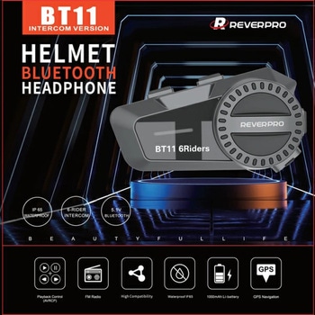 リヴェルプロ(REVERPRO) Bluetooth ブルートゥース インターコム バイク オートバイ用 インカム BT11 6人通話可能 MAD MAX(マッドマックス)