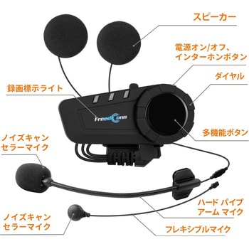 FreedConn(フリードコン) バイク用 インカム KY PRO 最大6人同時通話 音楽共有 互換性 Hi-Fi音質 IP65防塵防水 Siri対応 MAD MAX(マッドマックス)