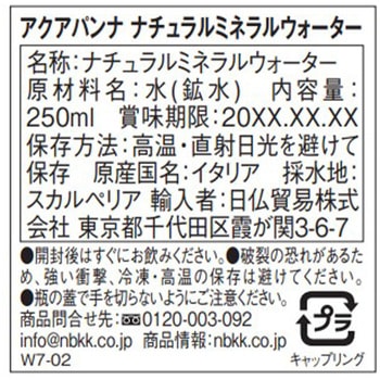 アクアパンナ 瓶 日仏貿易