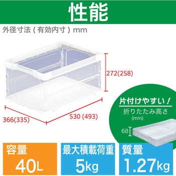 折りたたみコンテナ超軽量 TRUSCO