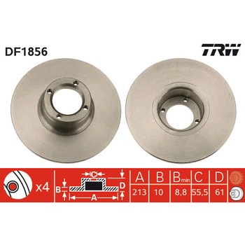 輸入車用TRW ブラックペイント・ブレーキ・ディスク/TRW BLACK PAINTED BRAKE DISCS TRW