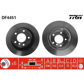 輸入車用TRW ブラックペイント・ブレーキ・ディスク/TRW BLACK PAINTED BRAKE DISCS TRW