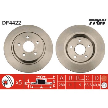 輸入車用TRW ブラックペイント・ブレーキ・ディスク/TRW BLACK PAINTED BRAKE DISCS TRW
