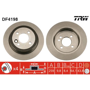 輸入車用TRW ブラックペイント・ブレーキ・ディスク/TRW BLACK PAINTED BRAKE DISCS TRW
