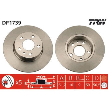 輸入車用TRW ブラックペイント・ブレーキ・ディスク/TRW BLACK PAINTED BRAKE DISCS TRW