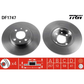 輸入車用TRW ブラックペイント・ブレーキ・ディスク/TRW BLACK PAINTED BRAKE DISCS TRW