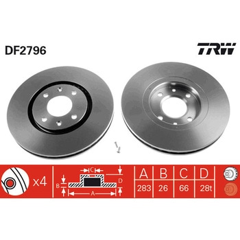 輸入車用TRW ブラックペイント・ブレーキ・ディスク/TRW BLACK PAINTED BRAKE DISCS TRW