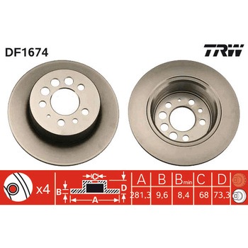 輸入車用TRW ブラックペイント・ブレーキ・ディスク/TRW BLACK PAINTED BRAKE DISCS TRW