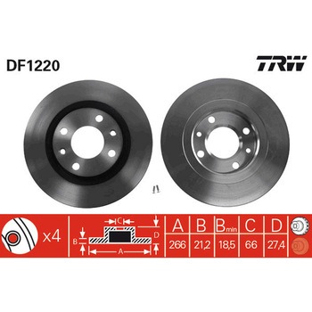 輸入車用TRW ブラックペイント・ブレーキ・ディスク/TRW BLACK PAINTED BRAKE DISCS TRW