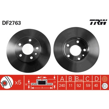 輸入車用TRW ブラックペイント・ブレーキ・ディスク/TRW BLACK PAINTED BRAKE DISCS TRW
