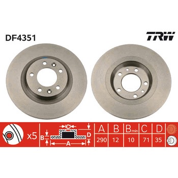 輸入車用TRW ブラックペイント・ブレーキ・ディスク/TRW BLACK PAINTED BRAKE DISCS TRW