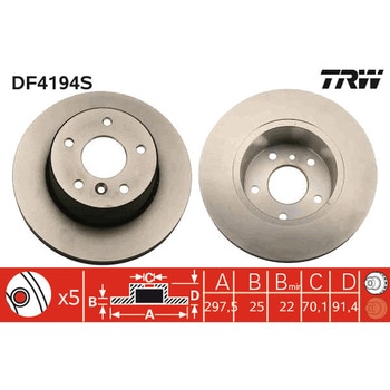 輸入車用TRW ブラックペイント・ブレーキ・ディスク/TRW BLACK PAINTED BRAKE DISCS TRW
