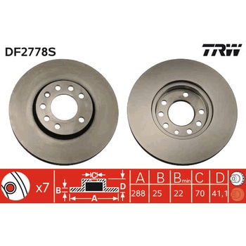 輸入車用TRW ブラックペイント・ブレーキ・ディスク/TRW BLACK PAINTED BRAKE DISCS TRW
